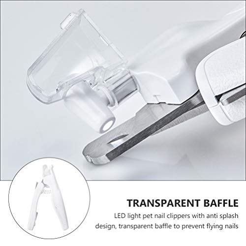 Balacoo 1 conjunto de cortadores de unhas para animais de estimação para cães e gatos com luz LED pa