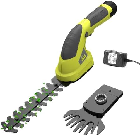 DEWINNER Lawnmower and Lithium Battery Kit 7.2 V 1.5 Ah, 2-in-1 Hedge Trimmer and Brushcutter, Scissors Blade for Bushes DEWINNER Lawnmower and Lithium Battery Kit 7.2 V 1.5 Ah, 2-in-1 Hedge Trimmer and Brushcutter, Scissors Blade for Bushes