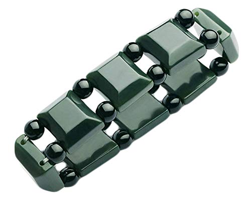 Bracelet en jade néphrite vert de Chine pyramide pour harmoniser votre style au quotidien