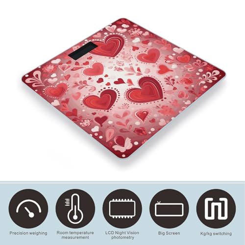 Báscula digital de baño con pantalla LED clara miniatura 3