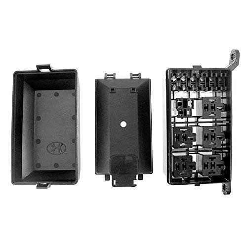 Scatola Portafusibili 6 Vie Con Relè 12V Per Auto, Camper E Barca – Kit Completo Con Piegacavi E Fusibili