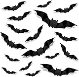 Halloween Decorations 3D Bat Decorations,80PCS DIY Scary Window Bats Window Decal Window Stickers...