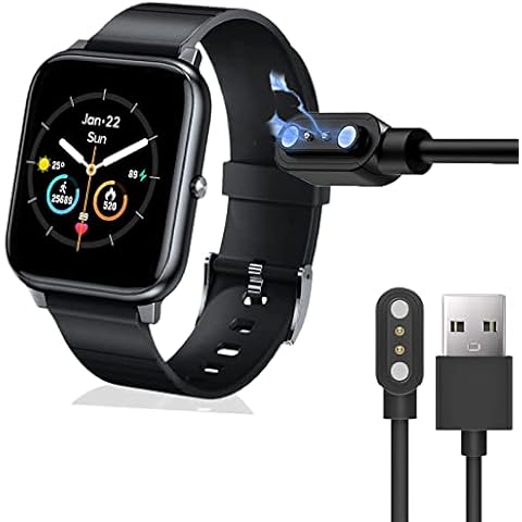 Compatible with H.TANG Smart Watch Charger, Blueshaweu Magnetic USB Charging Cable Replacement Charger for H.TANG F6 Smart Watch Fitness Tracker/H.TANG Smart Watch 1.7 Inches (Black) Cover