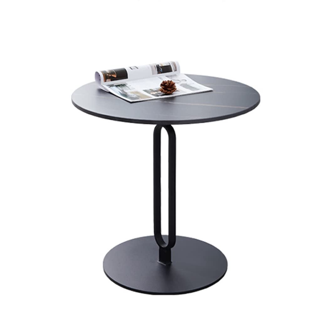 Table basse ronde en ardoise TUSUOD et table d'appoint d'angle de style nordique pour salon
