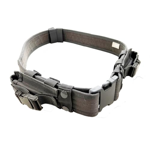 Ncstar - VISM by NcSTAR Tactical Belt with Two Pouches/Urban Gray (CVBLT2978U)