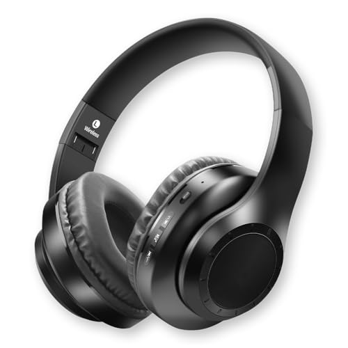 JUNAN Casque Bluetooth sans Fil, Pliables Supra-auriculaire ，Son stéréo Hi-FI avec Basses...