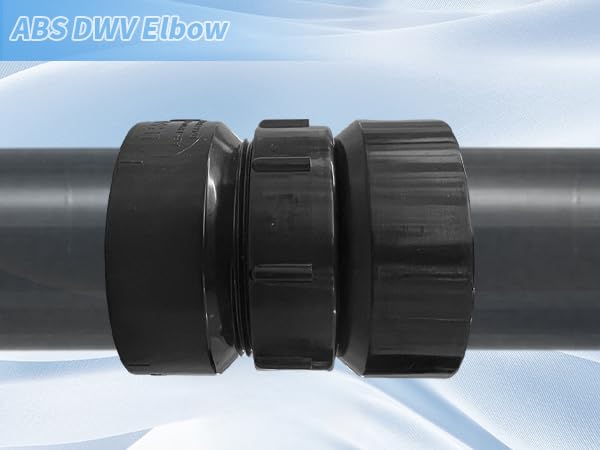 Image of Lesso 1 1 /2''ABS Union 1-1 /2-Inch X 1-1 /2-Inch Hub Union,Black 1.5 Inch