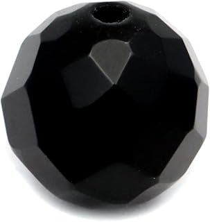 オニキス 粒売り ビーズ 64面カット 1粒 12mm バラ売り ブラックオニキス 天然石 パワーストーン 黒瑪瑙 onyx 3粒