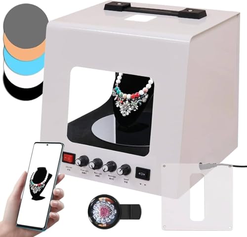 Caja de luz para fotos sin sombras con plato giratorio automático para vídeos
