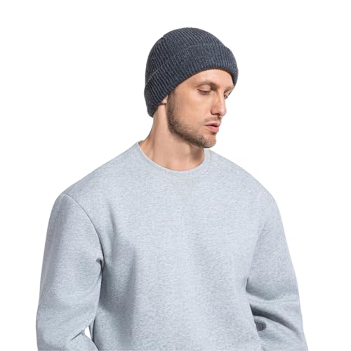 Image of Beanie for Men Women Warm Winter Hat Windproof Thick Knitted Cuffed Unisex Skull Cap