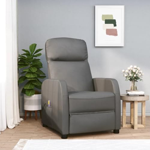 vidaXL Fauteuil de Massage, Siège Inclinable avec Dossier et Repose-Pied Réglables, Chaise de...