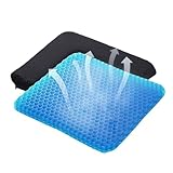 Gel Cushion Orthopaedic Honeycomb Bionic Chair Cushion Thick Gel Cushion Seat Cushion Office Chair Breathable with Non-Slip Cover Gel Seat Cushion for Wheelchair Cushion Car Office Home 40 x 35 x 2.4