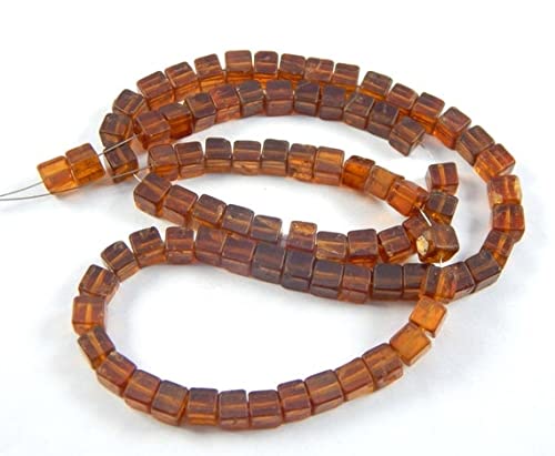 Garnet Box Beads en Hessonite du Mozambique de LKBEADS qualité de 5 mm