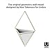 Umbra Trigg Hanging Planter Vase & Geometric Wall Decor Container - Great for Succulent Plants, Air Plant, Mini Cactus, Faux Plants and More, White Ceramic/Brass