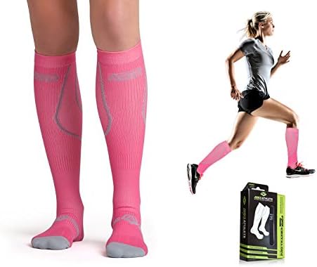 ABD ATHLETE Premium Tight Fit Unisex Compression Running Socks 20-25 mmHg for Athletes, Sports, Cross Fit, Recovery Also Enhances Circulation and Stamina