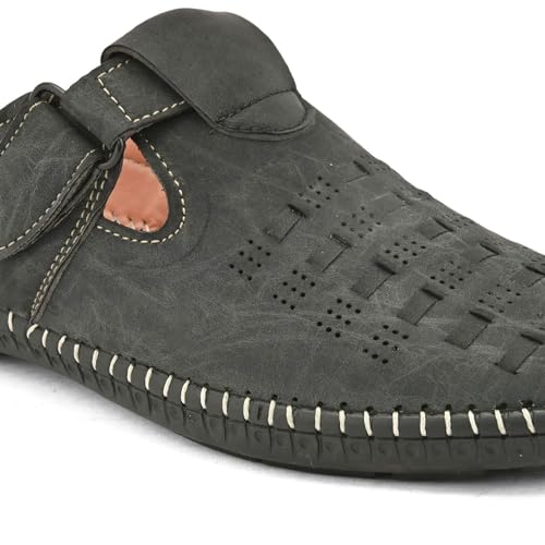 Image of Centrino Men's Fisherman Sandals | Sporty & Casual Summer Footwear | Adjustable Fit with soft cushion Padding | Closed-Toe Comfort & Durability (9285)