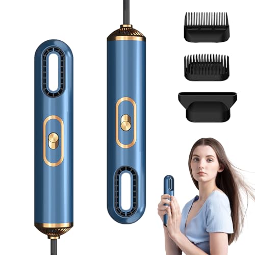 Bwaliffury Cepillo Secador de Pelo 1000W, Cepillo de Aire Caliente Set, Moldeador de Pelo, con Secador de Pelo, Cepillo Alisador, 3 Accesorios & 3 Temperaturas, para Seca, Alisa, Moldea, Volumen
