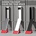 Door Stop, No Drill Door Stopper - Kickdown Doorstop for Home, Glass Doors, & Outdoors, Easy to Install Doors with Self Adhesive Door Stopper, No Screw Flip Down Portable Door Stopper - Black