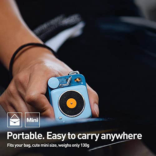 Image of Muzen Mini Bluetooth Speaker, Button Small Cute Portable Metal Retro Wireless Speaker with Loud Volume Great Sound and Portable Lanyard & Gift Bag for Office Classic Vintage Decor