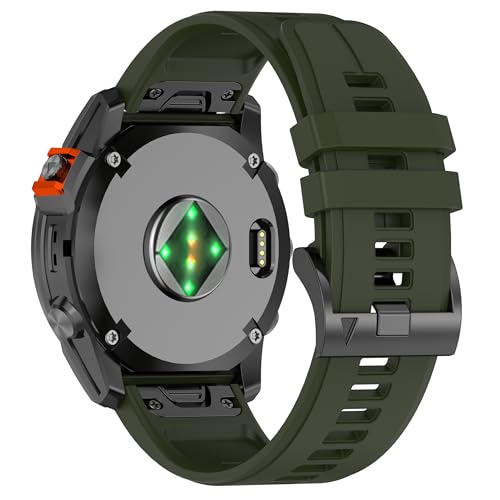 Image of XMUXI Compatible with Garmin Fenix 7X Pro Watch Band,Silicone Sport Strap 26mm for Fenix 8 51mm /Fenix 7X,6X,6X Pro,5X,5X Plus,3 HR,Tactix,Enduro,Instinct 2X,Quatix 3(No Watch)
