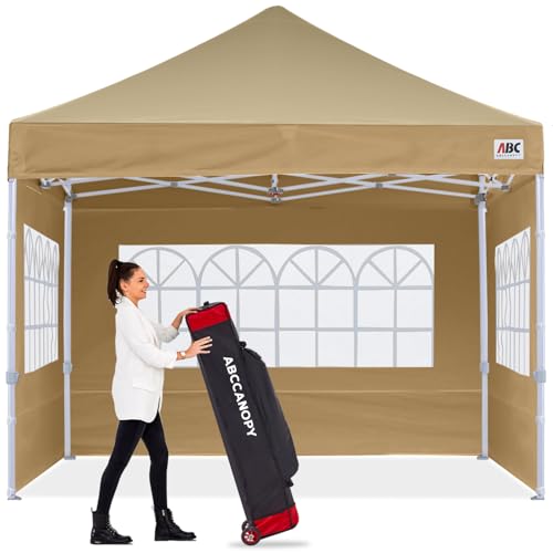 Image of ABCCANOPY Pop up Canopy Tent with Elegant Church Window 10X10,Beige