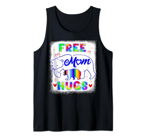 Free Mom Hugs LGBTQ+Pride | Supporto Rainbow Mama Bear Pride Canotta