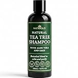 Tea Tree Shampoo for Dry Itchy Scalp – Organic Natural Anti Dandruff Shampoo, Sulfate-Free, Vegan & Cruelty-Free, No SLS or Parabens by NatriGlo