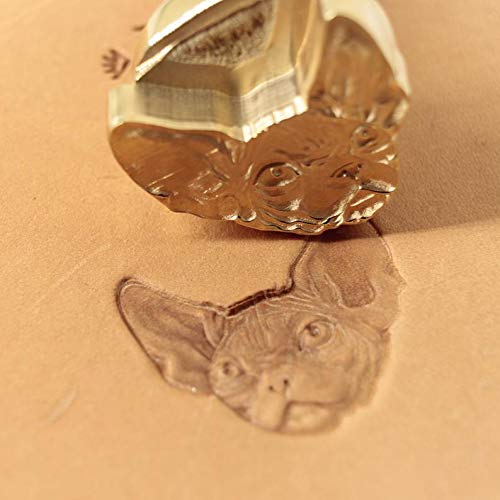 DandS ltd Leather Stamp Tool, Sphynx Cat, Professional Steel Craft Tool for Leatherworking, Embossing, Carving & Stamping Leather Projects, Belts, Wallets & DIY Projects Compatible with Mallet #333B