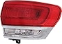 Evan-Fischer Tail Light Assembly Compatible with 2014-2018 Jeep Grand Cherokee Outer with Chrome Trim Passenger Side