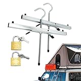 Dégagement efficace : la traverse est bloquée en toute sécurité sur le cadre du toit avec une simple poignée rotative afin que l'échelle puisse être fixée rapidement et facilement.