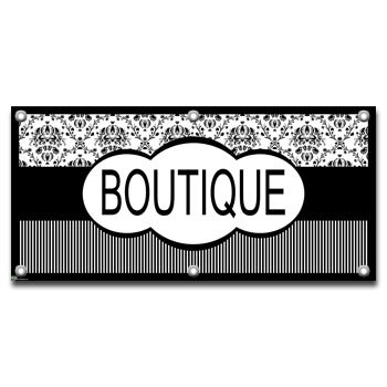 Boutique Elegant - Clothing Store Business Sign Banner