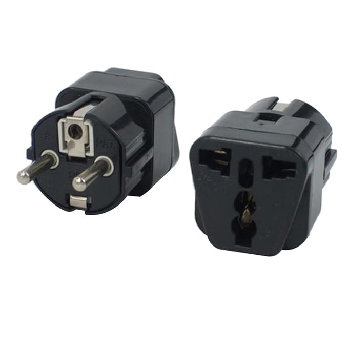 Sri Varahi Imported Australia US UK EU to France Plug Power Adapter Travel Adaptor w/Side Jack-image-48
