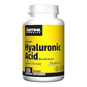 Jarrow Formulas Hyaluronic Acid 120 mg – Bioavailable & Naturally Derived – Supports Skin Health – Pure Hyaluronic Acid…