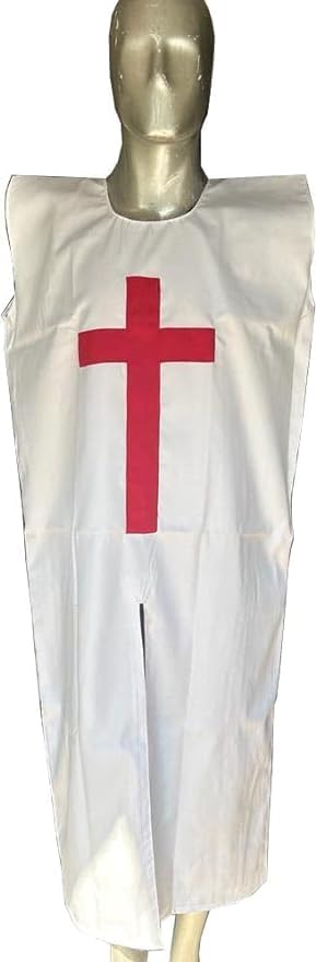 Generic Medieval Crusader Templar Tunic Knights Clothe Black, Red & White LARP Armor Costume Event Best Gift for him j7