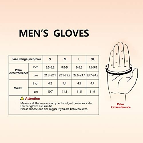 Gsg Mens Fingerless Leather Gloves Driving Cycling Motorcycle Half Gloves Unlined Medium Black #TOP5