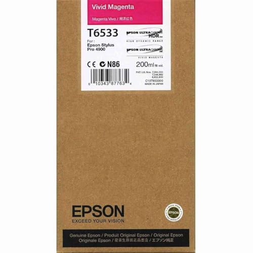 Epson UltraChrome HDR Ink Cartridge - 200ml Vivid Magenta (T653300)