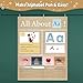 Blosssound 34 x 27 All About Letter Pocket Chart 103 ABC Flash Cards Letter of The Day Week Chart Alphabet Tracing Educational Wall Poster Teachers Homeschool Learning Activities(Brown)