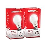 Eveready 12W B22 Led Light Bulb | High Efficiency & Glare-Free Light | Pack Of 2 | 4Kv Surge Protection | With Wide Operating Voltage Range | 100 Lumens Per Watt | Cool Day Light (6500K)