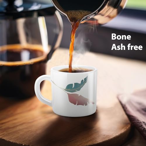 Image of Treo By Milton Opalware Amara 18 Palma Cup Set | Microwave & Dishwasher Safe | Bone-Ash Free | Tempered Toughness | Set of 6, 180 ml Each | White | Mug Set for Tea, Coffee, Daily Use & Gifting