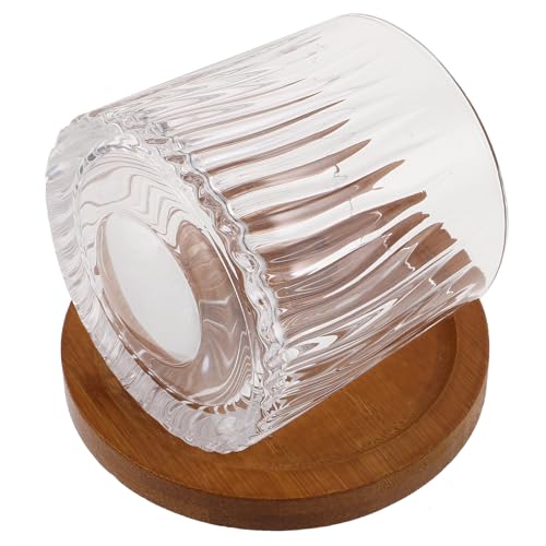 Cabilock Vaso de Whisky Giratorio de Vidrio Transparente 280 Ml con Base Antideslizante, Vaso Vintage para Degustación de Brandy y Cócteles, Cristalería Creativa para Bar y Hogar