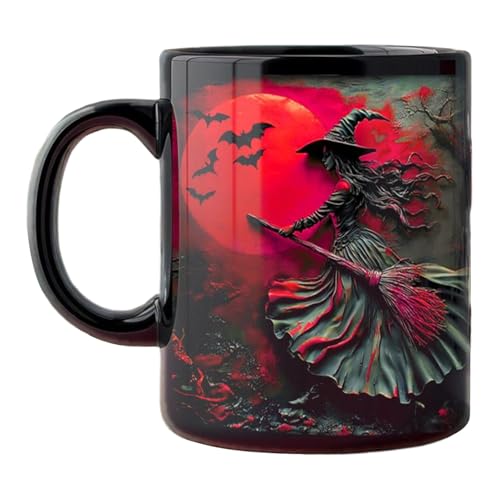 Generisch Taza de té de brujas, 325 ml, taza de desayuno de cerámica, para la rutina matutina, fiesta de cumpleaños, fin de semana, tiempo libre, momentos de relajación, colección personal