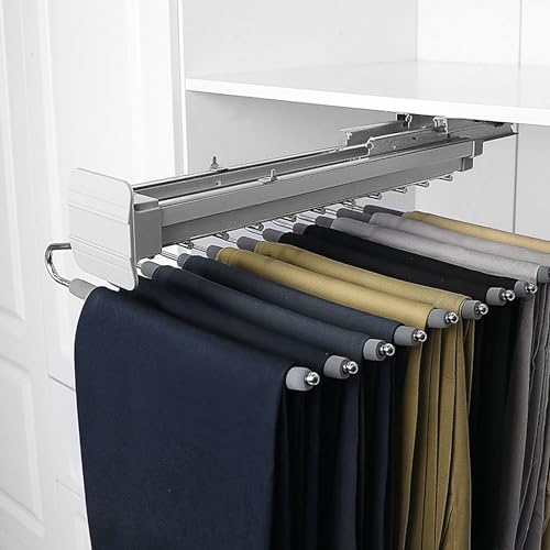 Rangement de placard extensible peu encombrant avec chariot mobile