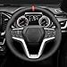 MEWANT Car Steering Wheel Covers for Isuzu D'max 2021-2023 Hand-Stitched Car Steering Wrap