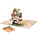 POPWOW Christmas Piano Cats Pop Up Card, Cute Cats on Piano, Xmas Tree, 3D Greeting Card, Gift for Cat Person, Kid, Boy, Girl, Sister, Brother, 5x7 - Includes Envelope And Message Note