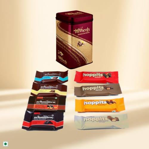 Image of Schmitten Luxury Chocolate Gift Box Pack | Assorted Milk & Dark Chocolate Bars | Premium Selected Ghanian Cocoa Beans | Gift Hamper for your Loved Ones, Tin - 3x80g