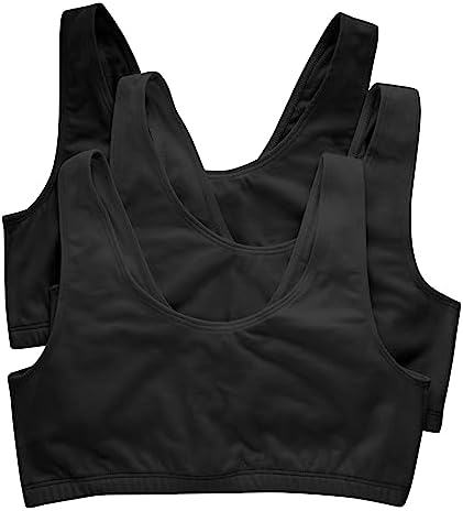 Hanes womens Cotton Pullover Bralette, 3-pack Bra