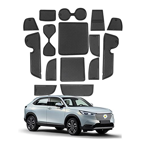 SHAOHAO ホンダ ヴェゼル 2代目 ポケットマット RV3 RV4 RV5 RV6 インテリア ラバーマット 車種専用設計 ドアポケットマット ゴムマット ドレスアップパーツ 内装パーツ アクセサリー 騒音防止 ノンスリップマット 滑り止めマット 1