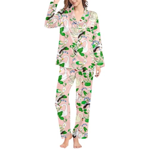 Pyjama élégant manches longues ensemble nuit femme homewear chic et confortable