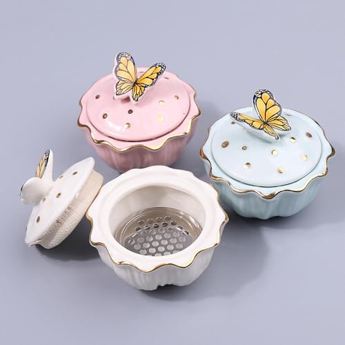 Recipiente de cerámica para polvo de uñas con tapa miniatura 7