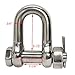 3/4'' Marine Stainless Steel 316 Chain Shackle Bolt Pin D Ring Rigging Boating